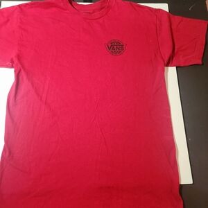 VANS T-shirt Size Medium. Red and Black